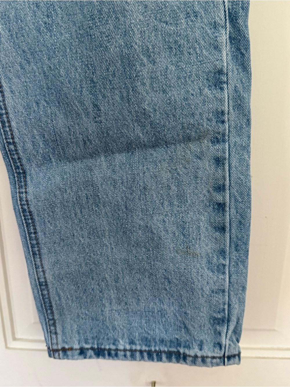 Princess Polly Fairmount Straight Leg blue denim distressed jeans size 2 - Picture 9 of 10